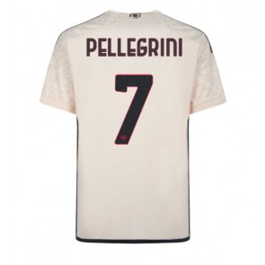 AS Roma Lorenzo Pellegrini #7 Koszulka Wyjazdowych 2023-24 Krótki Rękaw